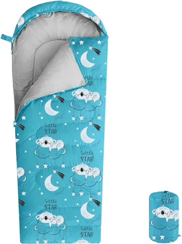 Miniatura 14 de KidzAdventure Mummy Style 32 – 59F Saco de Dormir para Niños con Funda de Almohada, 4 Estaciones, Ligero y Estilo Mochilero, Ideal para Acampar
