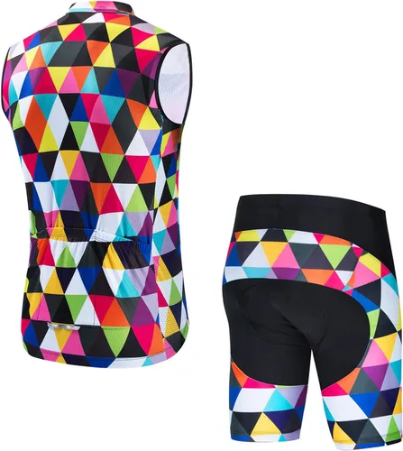 Miniatura 40 de Weimostar Hombre Ciclismo Jersey Manga Corta Bicicleta Ropa Multicolor Diamante