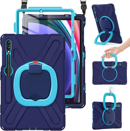 Miniatura 12 de BRAECN Funda para Samsung Galaxy Tab S10+/S9 FE+/S9+ Plus de 12.4 pulgadas, funda de silicona resistente con protector de pantalla, soporte para S