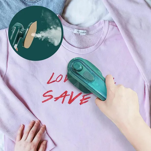Miniatura 4 de Máquina de planchar colgante portátil, plancha eléctrica de mano, mini vaporizador de ropa de vapor plegado para viajes en el hogar y negocios