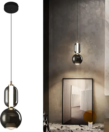 Miniatura 8 de Lámpara Colgante Moderna, Iluminación Colgante LED Regulable en Negro, Luces Colgantes Ajustables para Isla de Cocina, Comedor, Dormitorio, Bar