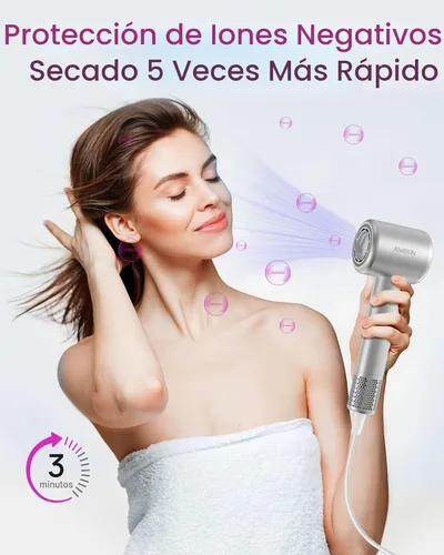 Miniatura 2 de Secador de Pelo, Secador de Pelo Iónico de Alta Velocidad y Bajo Ruido para Secado Rápido, Regalos de Cumpleaños y Navidad para Mujeres, Hombres