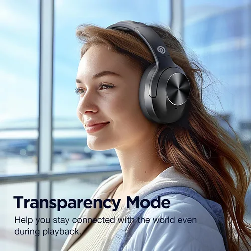 Miniatura 7 de Auriculares híbridos con cancelación activa de ruido de nivel profesional mejorados con sonido HD, auriculares inalámbricos Bluetooth sobre