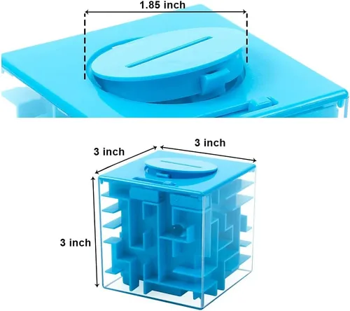 Miniatura 2 de Caja de rompecabezas de laberinto de dinero para niños y adultos, caja de regalo perfecta para guardar dinero (paquete de 2)