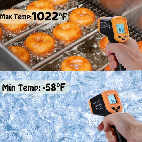 Miniatura 3 de Pistola Termómetro Infrarrojo para Cocinar, Pistola Termómetro Láser OnniOne para Horno de Pizza Blackstone, Pistola de Temperatura sin Contacto