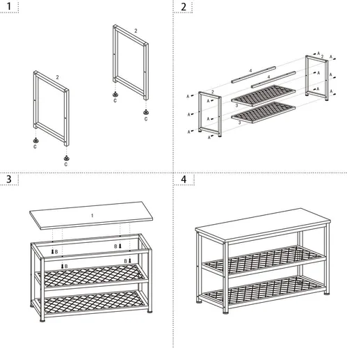 Miniatura 7 de Banco de zapatos, zapatero de madera de 3 niveles, estantes de colocación con asiento para entrada, sala de estar y pasillo