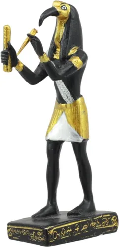 Ebros Gift Dios de la tecnología y la ingeniería clásica egipcia Deidad Thoth figura miniatura Dioses de Egipto Mini escultura Leyendas del Antiguo