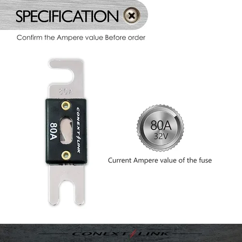 Miniatura 4 de ANL80-5 80 A Amp ANL Fusible de hoja niquelado paquete de 5