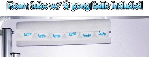 Miniatura 7 de Mesa de pong plegable de 8 pies – Elige opciones de mesa (base, agujeros para tazas, luces LED o agujeros para tazas y luces LED), edición América