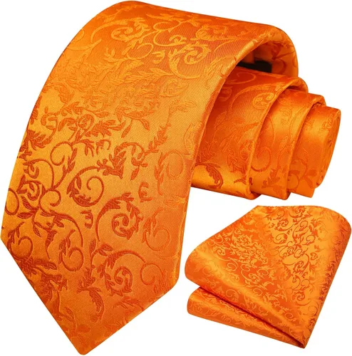 Miniatura 84 de Corbatas florales tejidas clásicas para hombre, corbata cuadrada de bolsillo, corbatas formales para hombres, boda con pañuelo