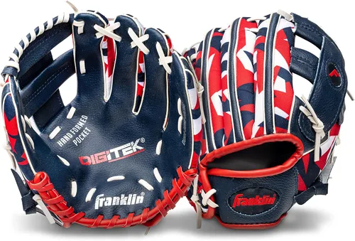 Miniatura 2 de Franklin Sports Guantes de béisbol para niños, guantes de teeball RTP para jóvenes + juego de pelotas, guantes de teeball para niños y niñas, niños