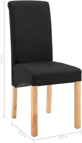 Miniatura 2 de Dining Chairs 2 Pcs Black Fabric,Living Room Dining Chairs,Counter Dining Chairs Suitable for Daily Dining Or Special Events Such As Meetings