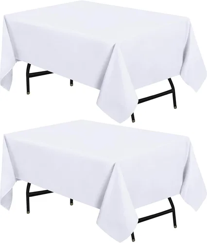 Miniatura 29 de Utopia Kitchen Mantel rectangular, 1 paquete, mantel lavable a máquina, mantel de poliéster para comedor, fiestas de bufé, pícnics, eventos, bodas