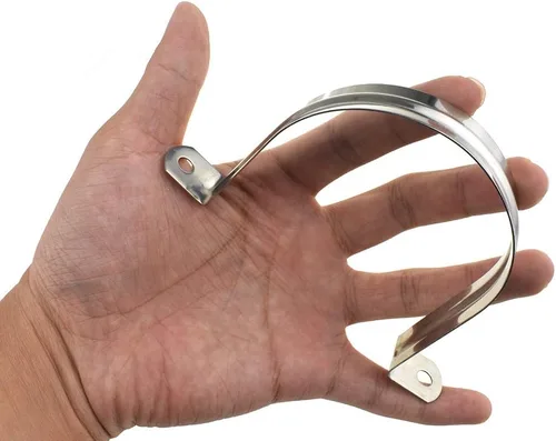 Miniatura 13 de Hahiyo Abrazaderas de soporte de tubo en U de dos agujeros, 0.315 in, resistente, sin óxido, brillante, fuerte, resistente al viento, sin afilado