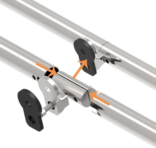 Miniatura 3 de TSMST Kit de herrajes para puerta corrediza de granero de 6 pies, riel de acero inoxidable de servicio pesado resistente con montaje superior