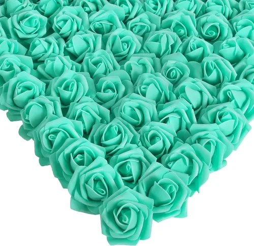 Miniatura 18 de Rosas artificiales, 200 piezas de cabezas de flores de rosas artificiales para manualidades, rosas de espuma de 1.97 pulgadas, cabezas de rosas Rosa