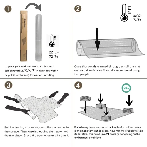 Miniatura 5 de Amyracel Tapete para silla de alfombra, 48 x 30 pulgadas, tapete transparente para silla de escritorio de computadora para suelos alfombrados