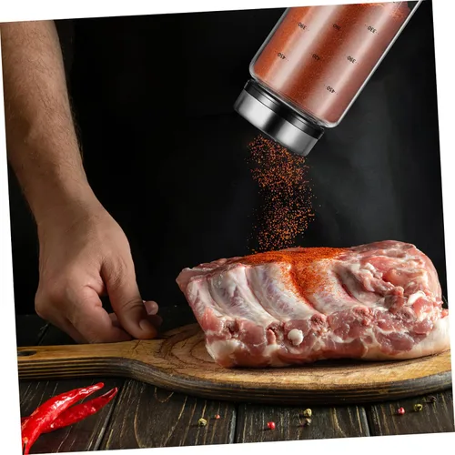 Miniatura 6 de Agitadores de acero inoxidable, tarros de condimentos de doble uso, fáciles de usar y limpiar para cocina y barbacoa (16.9 fl oz)
