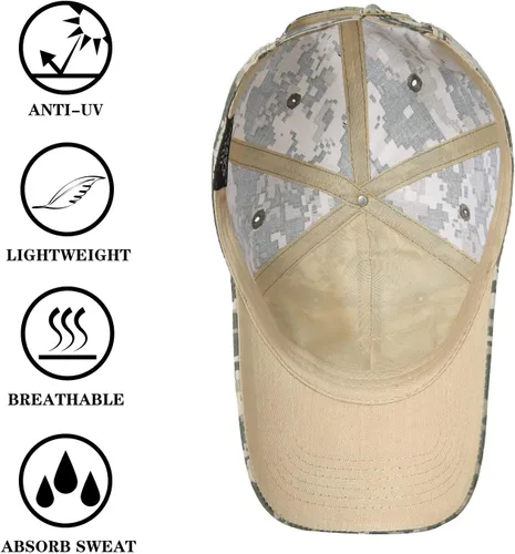 Miniatura 25 de IIN Gorra de béisbol con bandera estadounidense para hombres y mujeres, de perfil bajo, militar, militar, militar, para papá