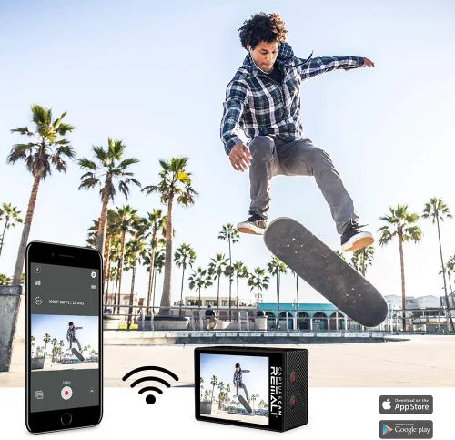 Miniatura 5 de REMALI CaptureCam 4K Ultra HD y 12MP - Kit de cámara de acción deportiva impermeable con funda de transporte, 3 baterías, cargador de batería doble