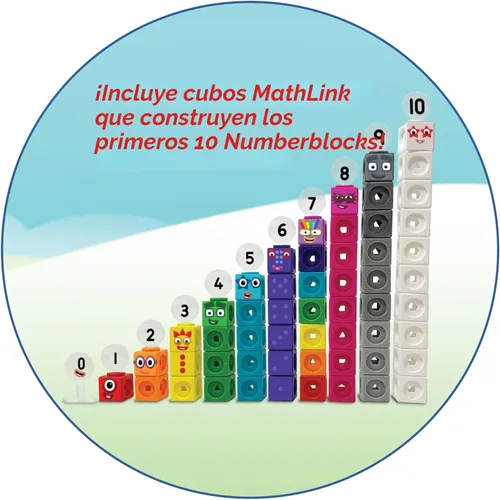 Miniatura 2 de hand2mind MathLink Cubes Numberblocks Juego de Actividades 1-10, 30 Actividades de Aprendizaje Preescolar, Bloques de Conteo, Cubos de Enlace