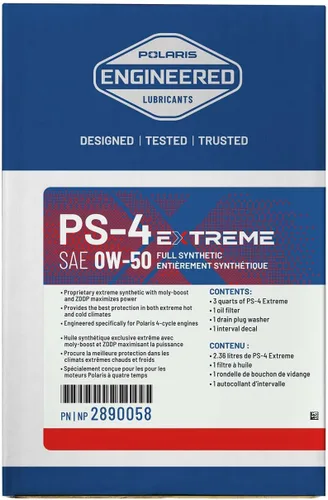 Miniatura 5 de Kit de cambio de aceite Polaris para modelos específicos RZR Turbo y Pro XP & XP 4 con motor de 4 tiempos, incluye 3 cuartos de galón de aceite