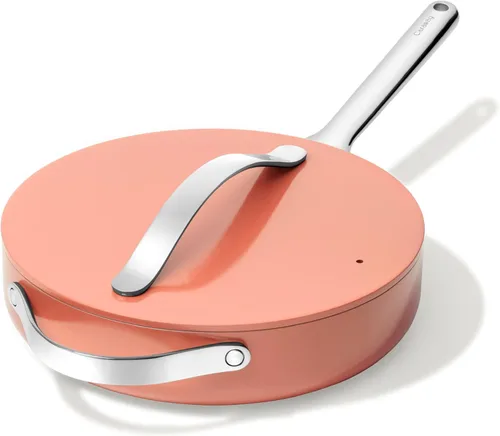 Miniatura 19 de Caraway Sartén Salteadora Antiadherente de Cerámica con Tapa (4.5 cuartos, 11.8 pulgadas) - No Tóxico, Sin PTFE ni PFOA - Apto para Horno y Caléndula