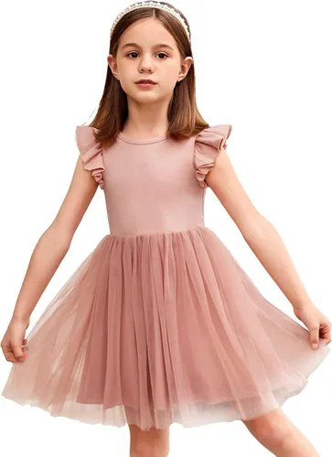 Arshiner Vestido tutú para niñas pequeñas, vestidos de verano esponjosos, vestidos casuales de fiesta de tul para niños de 2 a 6 años