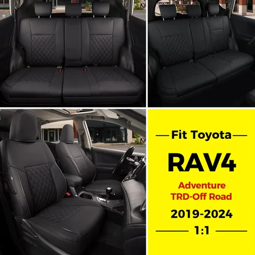 Miniatura 2 de GIANT PANDA Fundas de asiento para Rav4 con ajuste personalizado para Toyota RAV4 2019 2020 2021 2022 2023 2024 Adventure, TRD-Off Road, accesorios