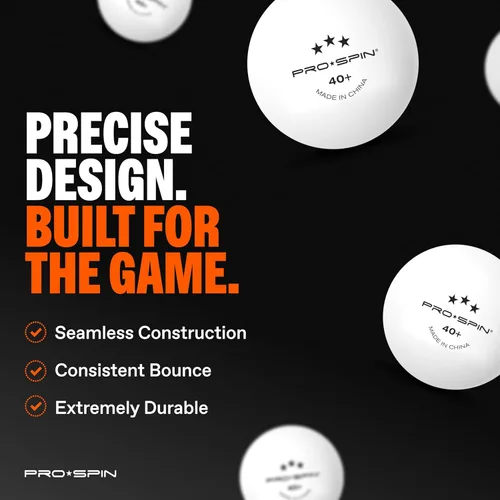 Miniatura 8 de PRO-SPIN Paletas de ping pong – Juego de alto rendimiento con raquetas de tenis de mesa premium, pelotas de ping pong de 3 estrellas, estuche de Set