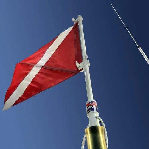 Miniatura 2 de SPEARFISHING WORLD Bandera de buceo con poste para barco T - Top y soporte de caña de seguridad para buceo pesca submarina buceo apnea y esnórquel