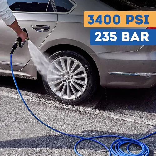 Miniatura 6 de TOOLCY Manguera de lavadora a presión súper flexible de 50 pies, 3400 PSI resistente a las torceduras, manguera de lavadora a presión de 1/4