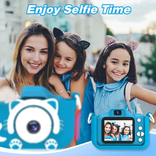 Miniatura 4 de Goopow Juguetes de Cámara para Niños de 3-8 Años Niñas Niños, Videocámara Digital para Niños con Cubierta Suave de Dibujos Animados, Mejor Regalo