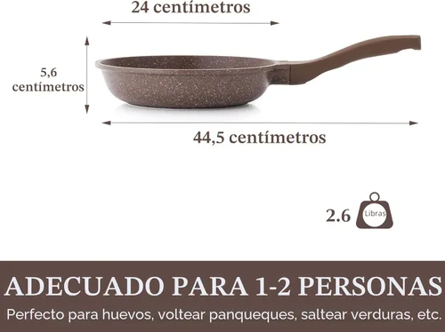 Miniatura 6 de SENSARTE Sartén antiadherente para saltear y freír, sartén antiadherente para tortilla, juego de utensilios de cocina de piedra saludable, sartén
