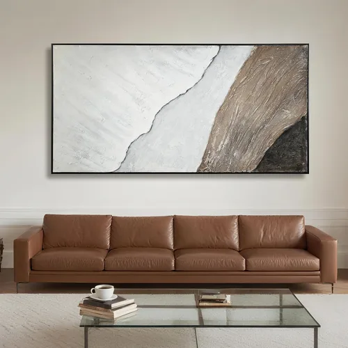 Arte de pared enmarcado de playa, Cuadros para Sala Elegantes y Modernos Dormitorios, Pinturas grandes hechas a mano, Sala de estar, apartamento,