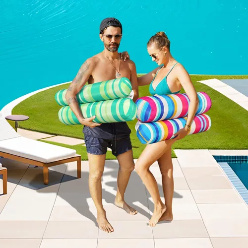 Miniatura 4 de FindUWill Paquete de 2 flotadores de tela para piscina de agua, XL, hamacas inflables multiusos para agua (silla, silla de descanso, hamaca, (01)