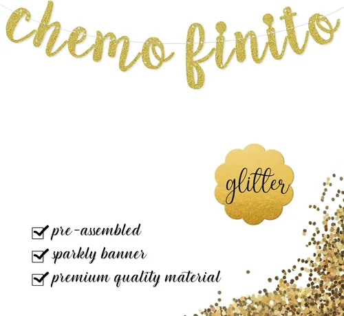 Miniatura 5 de Cartel de quimio finito, suministros de decoración para fiestas de sobrevivientes de cáncer, quimioterapia, sin cáncer, letrero de recaudación