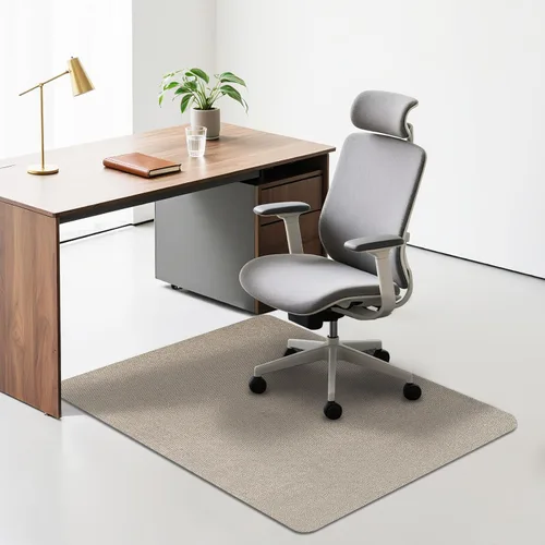 Miniatura 10 de Tapete negro para silla de oficina, tapetes duraderos para sillas de escritorio para suelos de madera dura y azulejos, debajo de las sillas