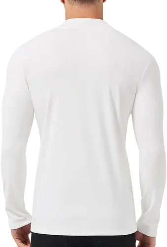 Miniatura 2 de SIMIYA Camisas de manga larga con cuello alto falso para hombre, suéter térmico ajustado y ajustado
