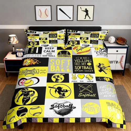 Miniatura 33 de Funda de edredón Happy Camping, juego de ropa de cama con temática de cámper para niños, funda de edredón de estilo rústico para decoración