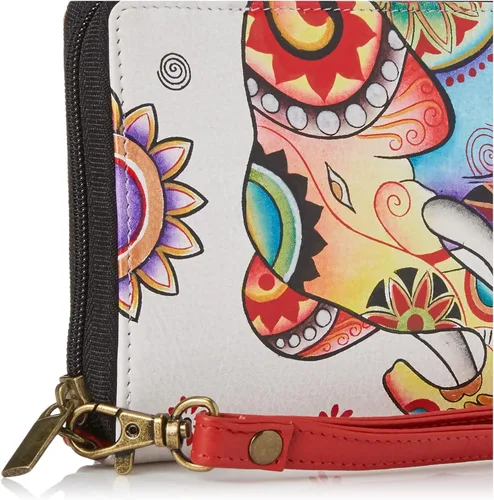Miniatura 3 de Anna by Anuschka Pulsera organizadora de pasaporte de piel auténtica pintada a mano para mujer