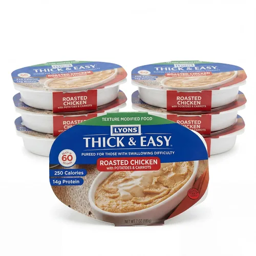 Miniatura 9 de Thick & Easy® Pureed Homestyle Beef with Potatoes & Corn, Texture Modified Meal for Swallowing Support, Ready-to-Serve Microwave Meal, 7 oz Trays