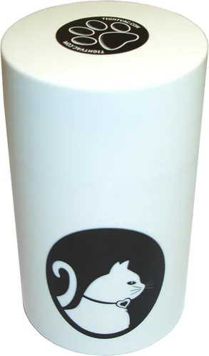 Miniatura 2 de Tightpac America Tightvac Pawvac Contenedor sellado para almacenamiento de comida y golosinas para mascotas Gato Blanco