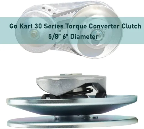 Miniatura 5 de QYMOTO Convertidor de par serie 30 5/8 "Diámetro 6" Embrague impulsado asimétrico Go Kart Mini Bike Sustituye Comet 219457A 217610A Manco Dingo Go