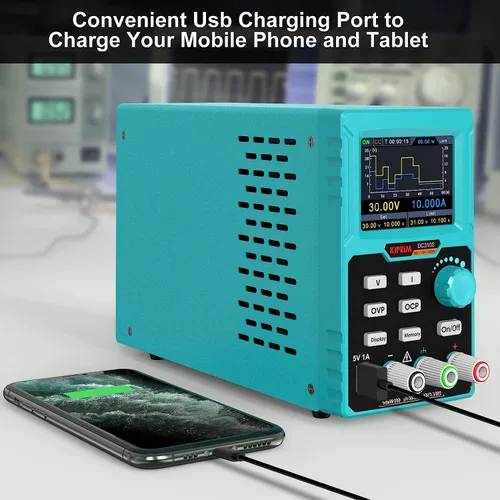 Miniatura 7 de Fuente de alimentación CC, fuente de alimentación regulada ajustable de 0-30 V 0-10 A, entrada de 110 V, pantalla de 4 dígitos de alta precisión
