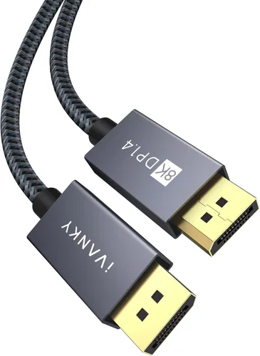 Miniatura 17 de IVANKY Cable DisplayPort 8K 1.4, cable DP certificado VESA de 6.6 pies (8K @60Hz, 4K @240Hz, 2K @240Hz) HBR3 compatible con 32.4 Gbps, HDR, HDCP