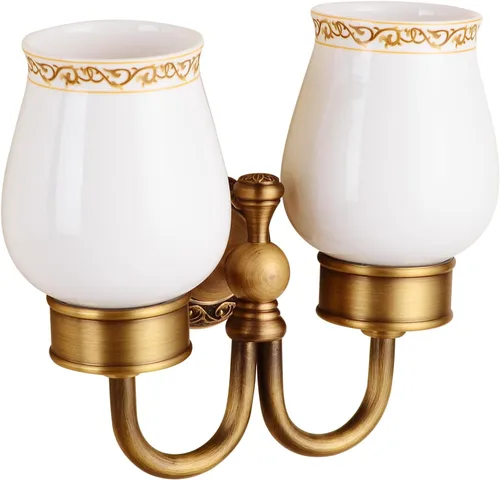 Miniatura 11 de Soporte de Toalla Plegable Montado en Pared para Baño, 4 Barras de Toalla con Patrón de Latón Antiguo Tallado, Bronce Cepillado