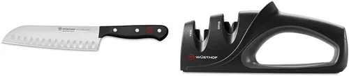 Miniatura 4 de Wusthof Gourmet - Cuchillo Santoku de borde hueco de 7 pulgadas con grabado personalizado, personalizado