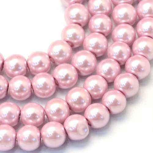 Miniatura 12 de KISSITTY 105 unids/hebra Burly Wood Satin Luster Glass Round Pearl Spacer Bead Loose Beads 0.315 in para bricolaje joyería artesanía 31.4