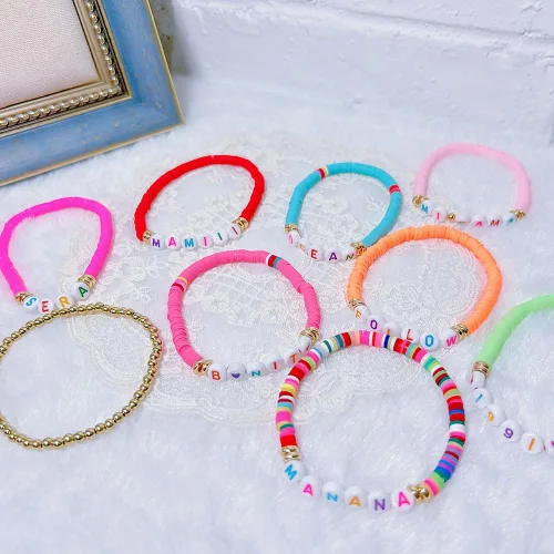Miniatura 3 de 9 pulseras de mercancía cantante de la amistad, regalo de joyería para amantes de la música, fanáticos de la música-A, Acrílico, No es una piedra
